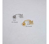 1 pièce Anneau de nez mini en acier inoxydable plaqué or 18 carats avec CZ, boucle d'oreille de nez en argent hypoallergénique légère, anneau de nez, anneau de lèvre, boucle d'oreille de cartilage pou