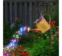 1 pièce Arrosoir solaire avec éclairage, grande cascade solaire décorative lumineuse, étanche, décoration de jardin extérieur pour cour, porche, pelouse, arrière-cour, chemin, patio, cadeaux pour mama