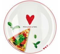 1 pièce assiette à pizza en mélamine avec décorations et inscriptions 33 cm 3 décors