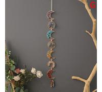1 pièce Attrape-rêves aux 7 chakras en cristal, attrape-rêves aux 6 chakras Arbre de Vie, suspension murale en cristal et pierre de guérison Reiki, pour yoga, méditation, fenêtre, décoration intérieur