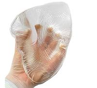 1 Pièce Auto-Adhésif Silicone Mammaires Transparentes En Forme De Triangle Faux Seins Sentiment Réaliste Pour Coussinets De Soutien-Gorge Concaves Prothèse Mastectomie,Clear,450g/Piece