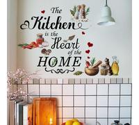 1 pièce Autocollant de cuisine avec graphique de légumes et slogan, autocollants, sticker mural, décalcomanie en vinyle pour la décoration de la maison, articles de décoration printanière pour rafraîc