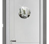 1 pièce Autocollant de miroir de cloison de salle de bain amovible en acrylique, imperméable et anti-humidité. Autocollant de séparateur de salle de bain pour hôtel, centre commercial, maison, facile