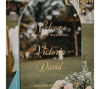 1 pièce Autocollant de transfert de cristal personnalisé "Bienvenue à mon mariage" pour la décoration de mariage. Ajoutez un style unique à votre miroir. Personnalisez avec les noms des nouveaux marié