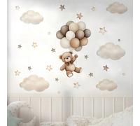 1 pièce Autocollant mural amovible en PVC 30*90cm, Décalcomanie murale d'ours de bande dessinée en ballon, Convient pour la chambre, la chambre à coucher, le salon, le bureau, la salle à manger, la dé