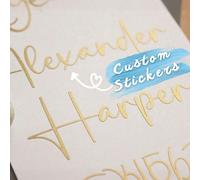 1 pièce Autocollant personnalisé avec texte et nom, autocollant romantique pour boîte-cadeau de mariage, ballon, cadeau d'anniversaire/d'anniversaire de mariage/de réunion, cadeau fait main, écrit à l