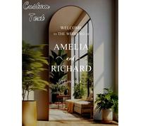 1 pièce - Autocollants de miroir personnalisés pour mariage, panneaux d'entrée de bienvenue à notre mariage, autocollants de décalque en vinyle personnalisés pour miroirs, décoration de logo de mariag