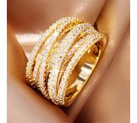 1 pièce Bague cadeau de Noël à l'infini à la mode en zircone, pour mère, épouse, amante, fête de mariage 7,9,6,8,10Cuivre