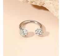 1 pièce Bague de nez/lèvre/oreille en acier de forme en C élégante et à la mode avec des strass, convient pour un port quotidien Taille UniqueAcier inoxydable