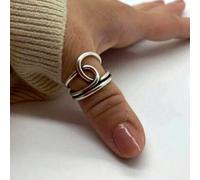 1 pièce Bague de pouce vintage asymétrique multicouche en croisillon, bijou à la mode convenant pour le port quotidien, les fêtes, les cadeaux, les tenues décontractées, la plage, toutes les saisons p