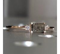 1 pièce Bague élégante pour femme ornée de zirconium cubique creux et brillant. Accessoire de bague de fiançailles, idéal pour offrir à la famille, aux amis et aux êtres chers 7,9,6,8,10Cuivre