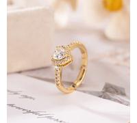 1 pièce Bague en cuivre élégante et minimaliste en forme de cœur, cadeau idéal pour les êtres chers et les amis Taille UniqueCuivre