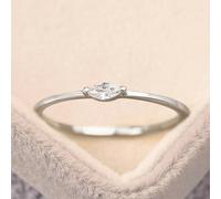 1 pièce Bague minimaliste en argent sterling S925, incrusté de zircone, délicate et raffinée, un cadeau réfléchi pour les filles ou les enseignantes 7,5,6,8,5 mètresArgent sterling 925
