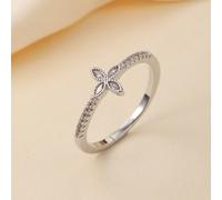 1 pièce Bague plaquée argent avec Zircone cubique à la mode, convient pour un port quotidien, cadeau pour petite amie, petit ami, Saint-Valentin, plats du Ramadan, cadeau pour l'Aïd al-Fitr 7,9,6,8,10