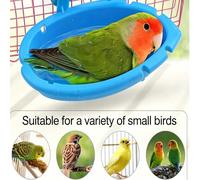 1 pièce Baignoire pour cage de perroquet - Baignoire suspendue pour oiseaux, boîte de bain pour perroquet, accessoires de cage pour oiseaux, fournitures de bain, bol portable pour le bain et l'aliment