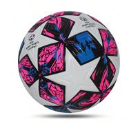 1 Pièce Balle De Football Gonflable De Taille 5 Standard, Convient Pour L'entraînement Et La Compétition Intérieurs Et Extérieurs, Cadeau, Pu Rose (remarque: La Balle Sera Expédiée Dégonflée) Taille 5