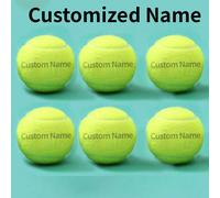 1 pièce Balle de tennis personnalisée, personnalisée avec un nom, cadeau de Noël/anniversaire, haute élasticité pour l'entraînement et les matchs de débutants, balle de massage pour animaux de compagn