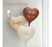 1 pièce - Ballon d'amour personnalisé avec nom, ballon en feuille d'aluminium de 18 pouces pour situation amoureuse, série de couleur caramel pouvant être personnalisée. Concevez votre propre ballon p