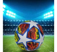 1 pièce Ballon de football de taille 5, standard, polyvalent pour intérieur/extérieur, compétition sportive et entraînement. Cadeau ballon de football gonflable en PU multicolore (ballon de football l