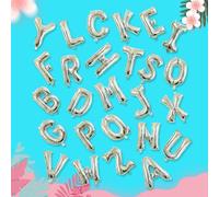 1 pièce Ballon décoratif de design de lettre, ballon en polyamide métallique argenté pour la fête, Noël L,M,S,H,A,T,O,X,B,C,D,E,F,G,I,J,K,N,P,Q,R,U,V,W,Y,ZPolyamide