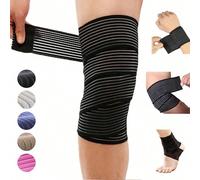1 pièce Bandage de sport multifonctionnel réglable avec auto-adhésif, haute élasticité, convient pour la cheville, le poignet, le coude, le soutien du genou. Accessoires de gym. Genouillères de sport.