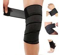 1 pièce Bandage de sport multifonctionnel réglable, bandage de compression auto-adhésif haute élasticité, support pour la cheville et le poignet, support auto-adhésif pour le coude et le genou Noir[20