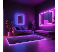 1 pièce Bande de lumière néon avec télécommande application, corde lumineuse LED néon pour chambre à coucher, salle de jeux, patio, jardin, fête d'anniversaire, décoration extérieure, résistante à l'e