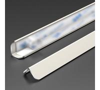 1 Pièce Bande De Transition Sol En L, Protection D'angle Métallique, Barre De Finition Autocollante En Alliage D'aluminium Pour Portes, Tables, Meubles Et Armoires(Milky white,4cm*120cm)