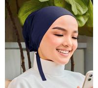 1 pièce Bandeau en tissu élastique de couleur unie mode femme, convient pour porter au quotidien. Bandeau doux et respirable pour porter sous un voile ou un abaya UnicolorePolyester