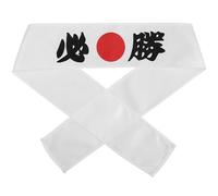 1 Pièce Bandeau Japonerie de Samouraï, Coton Mélange, Blanc | Impression Kanji Soleil Levant, Largeur Modérée, Style Hachimaki Authentique, Cuisine Active et Scène
