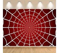 1 PIÈCE Bannière d'anniversaire Super Hero Spider Web - Multi-Taille, Toile de Fond de Fête Polyvalente pour Hommes et Femmes - Décoration Universelle pour Toutes les Saisons, Décoration Intérieure et
