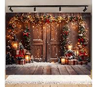 1 pièce Bannière de décoration de scène d'entrepôt de Noël, en matériau polyester, bannière de fond de décoration de fête, toile de fond pour photographie de fête, décoration intérieure et extérieure,