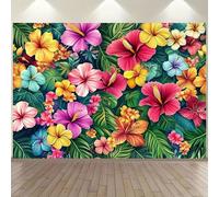 1 pièce Bannière de fond de fête de fleur de lys tropical, convient pour les chambres à coucher, les salons, les mariages et les célébrations d'été, décorations murales festives Art mural vibrant Déco