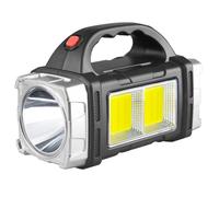 1 pièce Banque de puissance solaire portable avec fonction lampe de poche, lampe de poche argentée LED à double mode d'éclairage 2COB pour le camping en plein air Taille Unique,Argent 6 COB,Or 2 COB,O