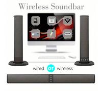1 pièce Barre de son sans fil pour home cinéma avec haut-parleurs détachables et réglables : puissance de sortie de 20 W, prend en charge USB, carte TF, entrée AUX, stéréo surround 2.0, réflexion des