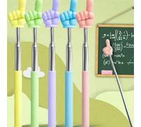 1 pièce Bâton de lecture rétractable pour le doigt, pointeur de doigt télescopique, outil d'enseignement, stylo pointeur pour enseignant pour la lecture, le tableau noir, le piano, l'usage domestique 