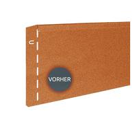 bellissa 1 pièce Bordure de Jardin & pelouse CORTEN en métal - 91012 - Acier corten Brillant - 118 x 20 cm, Longueur d'utilisation 115 cm - avec Technique d'assemblage brevetée