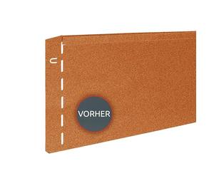 1 pièce - bellissa Bordure de Jardin & pelouse CORTEN en métal - 91012 - Acier corten Brillant - 118 x 20 cm, Longueur d'utilisation 115 cm - avec Technique d'assemblage brevetée