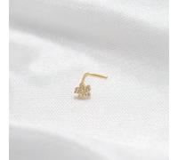 1 pièce Bijou de piercing de nez en fleur de zirconium en argent sterling 925 Argent sterling 925
