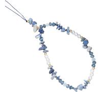 1 Pièce Bleu Bohème Anti-Perte Chaîne De Téléphone Portable Ceinture De Téléphone Portable Rétro Nouveau Collier De Perles Acryliques Charme