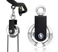 1 pièce bloc poulie tournante, poulie Ø 90 mm Poulie de gymnastique avec support de montage fixe en U, pour blocs de levage projets domestiques Fai-Da-Te