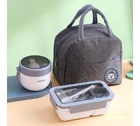 1 pièce Boîte à lunch en plastique rectangulaire pour adulte avec couvercle, ustensiles, plateau de sauce à tremper, boîte à bentō polyvalente réutilisable et légère. Comprend en option une tasse, une