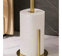 1 pièce Boîte à mouchoirs en acier inoxydable 304 haut de gamme dorée/noire/argentée, support multifonctionnel pour essuie-tout de cuisine, distributeur de film étirable, étagère de salle de bain, cou