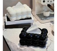 1 pièce Boîte à mouchoirs en plastique en forme de nuage, boîte à mouchoirs de bureau carrée, boîte à mouchoirs design barbe à papa, boîte à mouchoirs nuage à bulles, boîte de rangement en plastique d