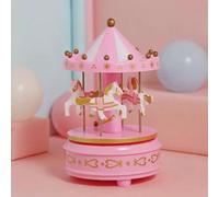 1 pièce Boîte à musique tournante en plastique Laputa : Le Château dans le Ciel, cadeau d'anniversaire créatif pour couple, ornement musical octogonal classique à remontage, décoration d'intérieur Cha