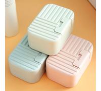 1 pièce Boîte à savon de voyage portable avec couvercle, boîte à savon de voyage, support pour savon en pain, boîte à savon de voyage portable pour voyager, camping, randonnée, salle de bain, douche,
