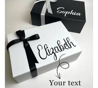 1 pièce Boîte cadeau magnétique personnalisée, disponible en 3 couleurs, personnalisable avec un nom et un texte, parfaite pour Noël, les fêtes, les célébrations et un cadeau unique idéal pour elle/lu