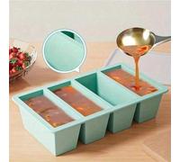 1 pièce Boîte de conservation alimentaire en silicone - Boîte de rangement de cuisine durable pour soupes, bouillons et sauces - Boîte de préparation alimentaire empilable verte - Accessoire de cuisin
