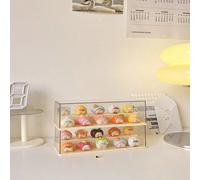 1 pièce Boîte de présentation transparente en acrylique pour figurines, boîtes mystères et objets de collection Blanc laiteux,Jaune crème,B jaune,Un blanc,Vitrine à quatre niveaux blanc crème,Vitrine 