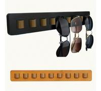 1 pièce Boîte de rangement à lunettes de mode en bambou, montée au mur, en bois, pour ranger et afficher différents types de lunettes, avec des étagères murales, de porte et de penderie, élégante pour